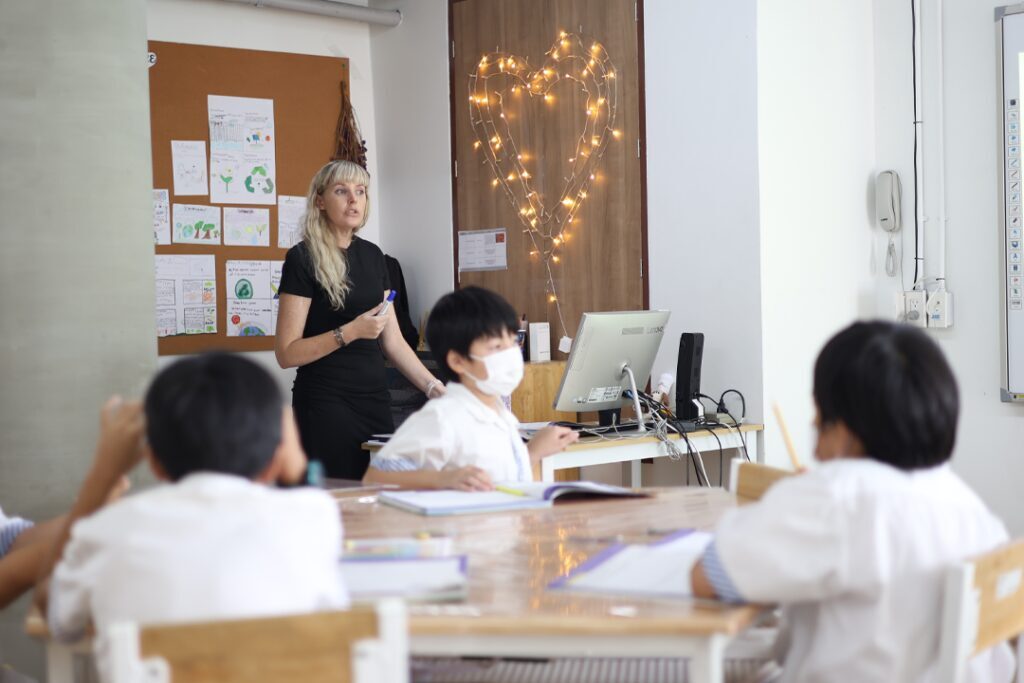 Ms. Geraldine in the classroom