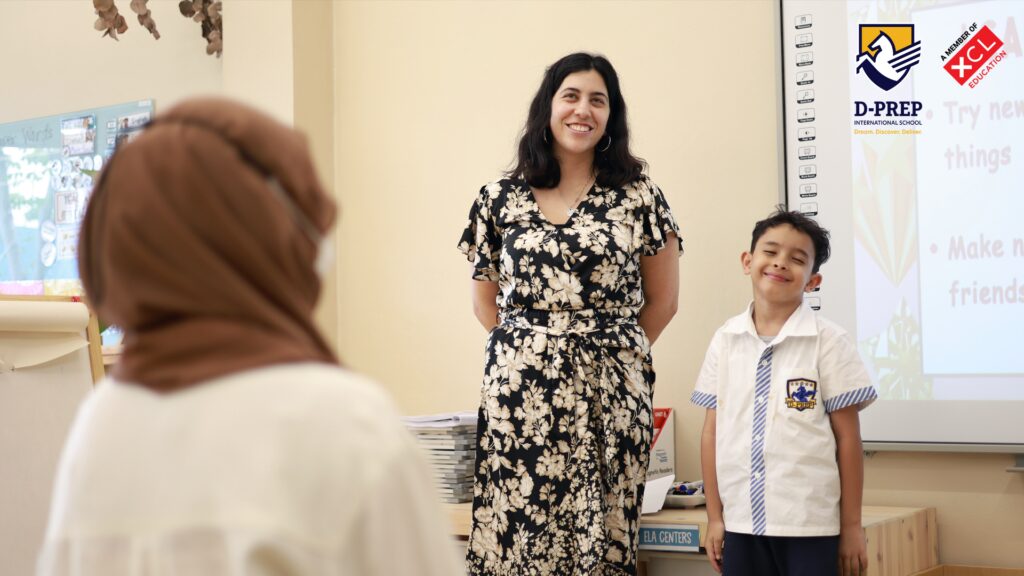 D-PREP Student Aboodie with his homeroom teacher